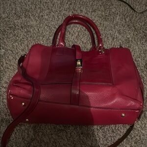 Red Leather bag great for every day